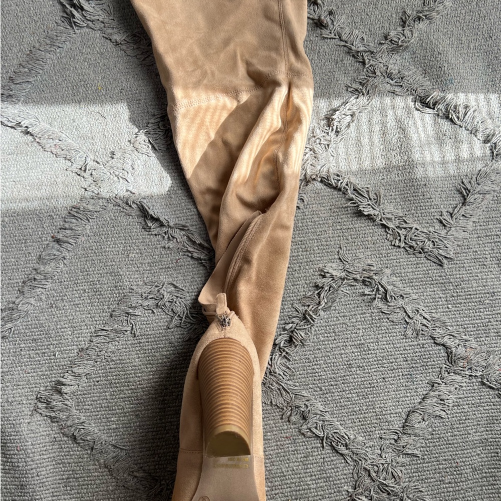 Tan wild diva knee boots